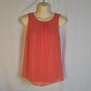 Apt. 9 Pink Sleeveless Pleated Blouse